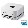 Dock/replicatore di porte per laptop Satechi ST-GNMMES — hub USB 3.2 Gen 2 Type-C con filo, USB-A & SD, argento