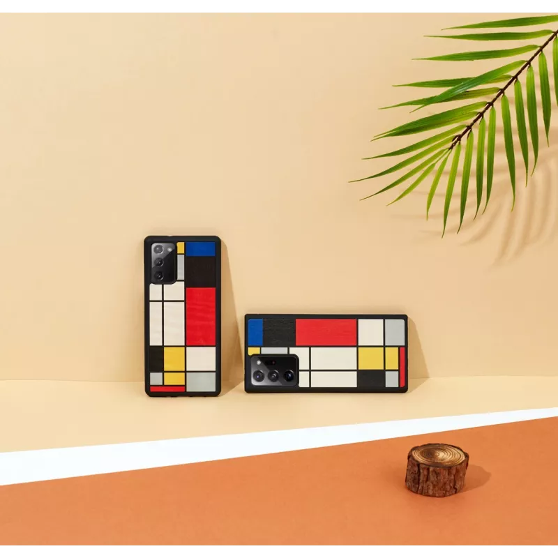 Custodia protettiva in legno Man and Wood Galaxy Note 20 Mondrian Wood nero