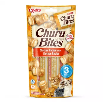 INABA Churu Bites involtini ricetta pollo – snack per gatti – 3x10 g