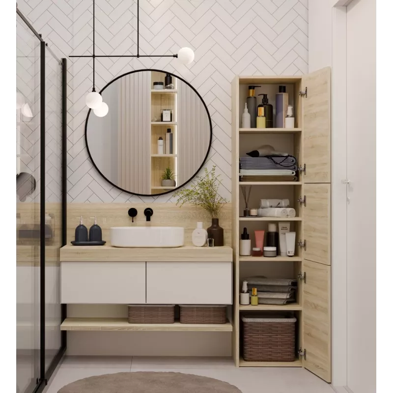 Topeshop S43 SONOMA armadietto bagno rovere