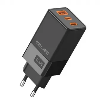 Caricabatterie Beline BELI02750 65W GaN con 2×USB-C e 1×USB-A