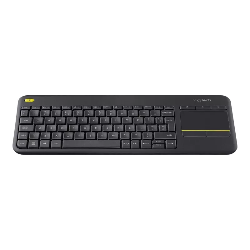 Logitech Wireless Touch Keyboard K400 Plus - tastiera - con touchpad - wireless - 2,4 GHz - Belgio - nero