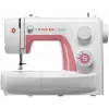 Singer Simple 3210 macchina da cucire automatica, elettromeccanica, 10 punti, asola in 4 passaggi, braccio libero, 85 W, bianca/rosa