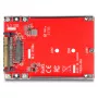 Convertitore DeLOCK da 2,5 pollici U.3 SFF-8639 a M.2 NVMe Key M 7 mm rosso