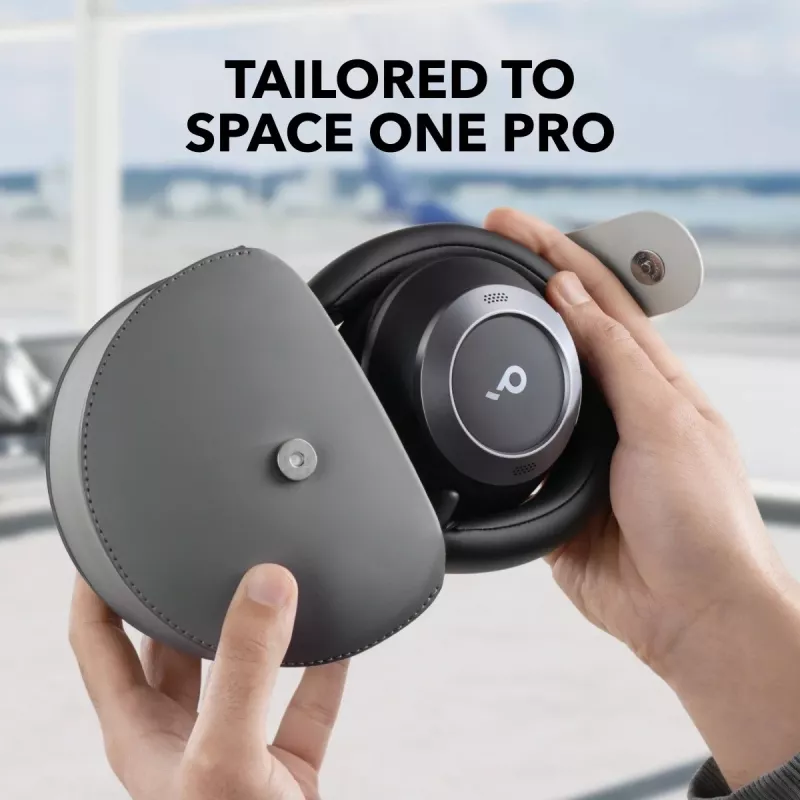 Custodia per Cuffie Anker Soundcore Space One Pro con Bottoni Magnetici in Metallo, grigio