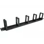 Alantec PK048 1U 19 organizzatore cavi con passaggio spazzolato, 5 supporti in plastica