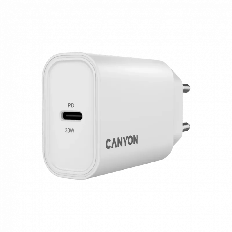 CANYON Caricabatterie OnCharge 30CL Max Power 30W 1xPD EU bianco