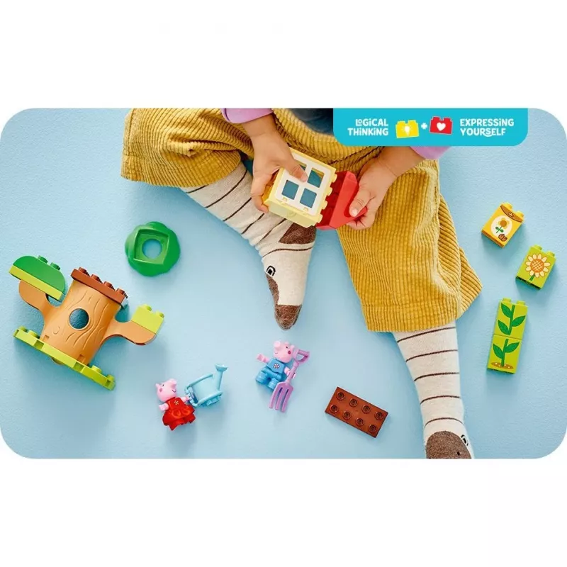 Lego 10431 Duplo Peppa Pig set gioco giardino e casa sull'albero