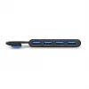 Hub USB Port Designs 900121 USB 3.2 Gen 1 Type-A 5000 Mbit/s nero