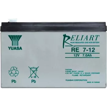 Batteria al piombo-acido sigillata Yuasa RE7-12 12V 7Ah AGM per sistemi di backup e alimentazione