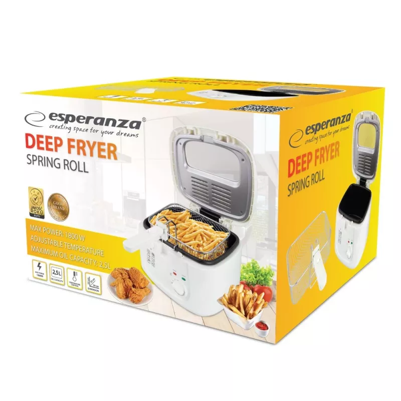 Esperanza EKG012 friggitrice 2,5L, bianco