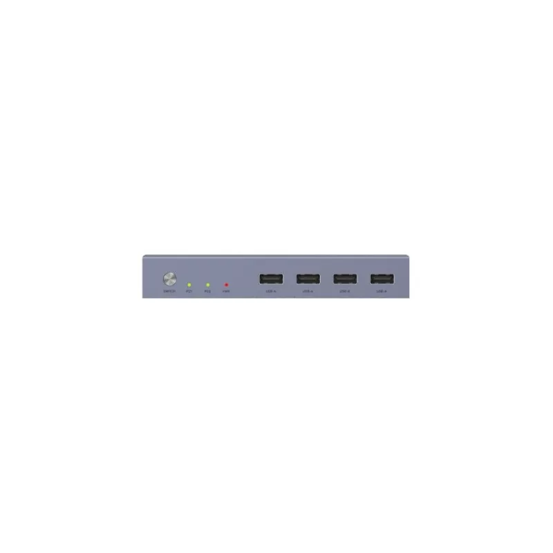 Switch KVM Unitek V307A USB HDMI 2 porte 4K Ultra HD 3840x2160@60 Hz HDCP 2.2, case in metallo, grigio