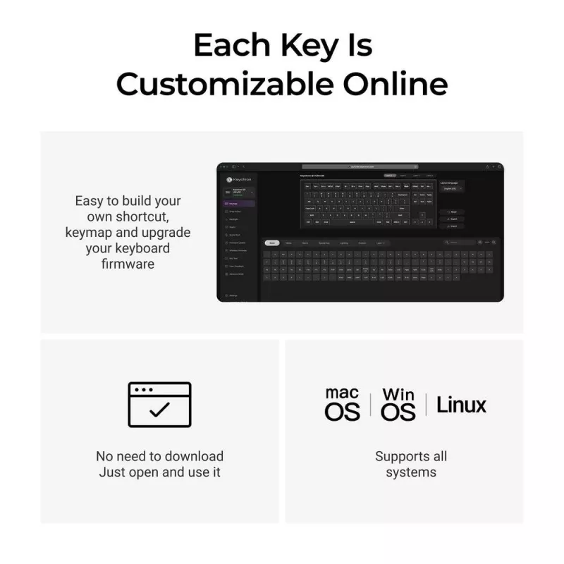 Tastiera wireless Q3 ULTRA/nero Q3U-M3 Keychron