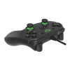 Esperanza EGG110K Vanquisher gamepad USB cablato per PC/PS3, con vibrazione, 12 pulsanti, 2 stick analogici, nero/verde