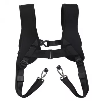 Tracolla doppia Puluz PU6002 cinghie regolabili per fotocamere, supporto pettorale e dorsale portatile
