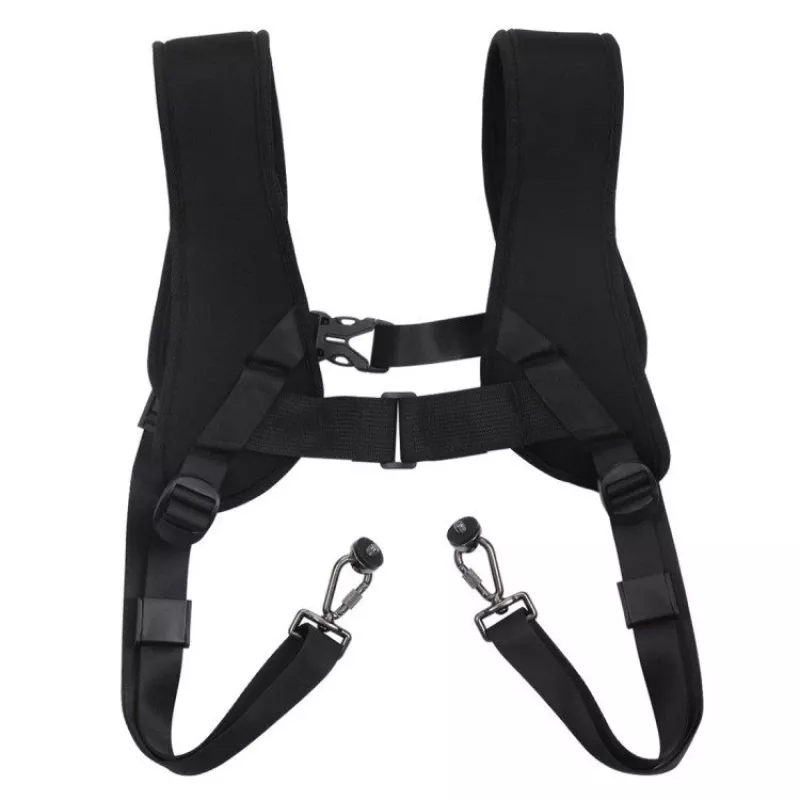 Tracolla doppia Puluz PU6002 cinghie regolabili per fotocamere, supporto pettorale e dorsale portatile