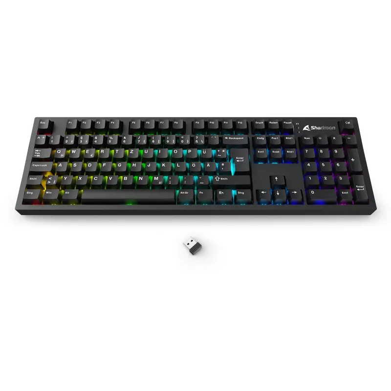 Sharkoon OfficePal KB70W Mech tastiera meccanica, Linear Silent, layout DE