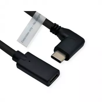 ROLINE 11.04.5496-10 - 2 m - USB Type-C - USB Type-C - connettore maschio - connettore femmina - angolato (11.04.5496)