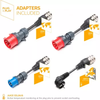 Juice Technology JUICE BOOSTER 3 air Country EU Traveller Set (antracite/nero, 1,4 - 11 kW, 3,1 metri cavo)