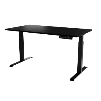 Scrivania con regolazione elettrica in altezza MOON LONG 150x80x72-120 nero
