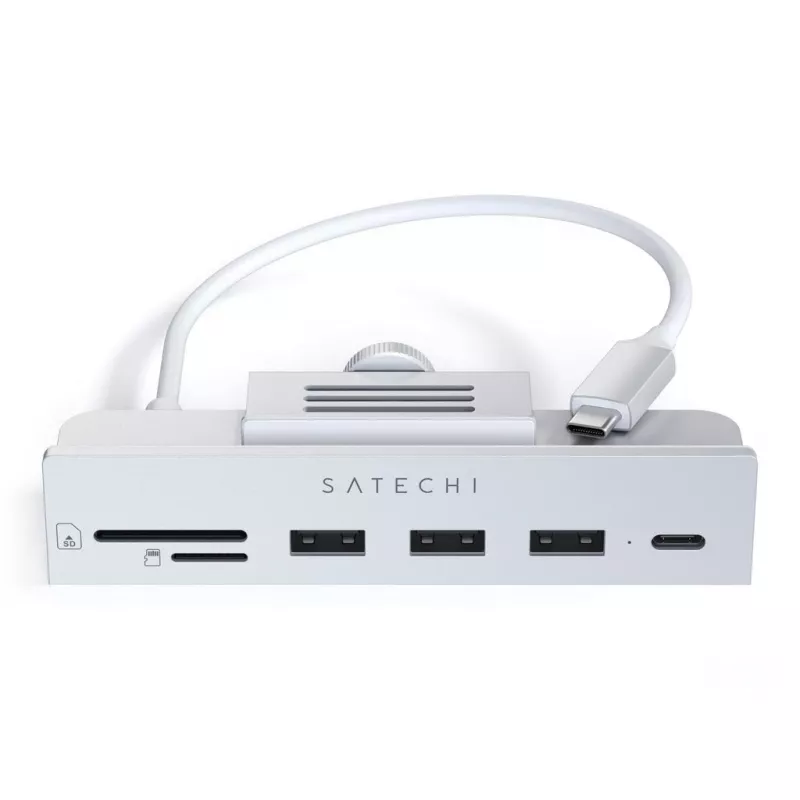 Dock per laptop / replicatore di porte Satechi ST-UCICHS USB 3.2 Gen 1 Type-C, porte USB-A, SD/MicroSD, argento