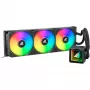 Dissipatore a liquido per CPU All-in-One Sharkoon S100 ARGB – radiatore da 360 mm, nero