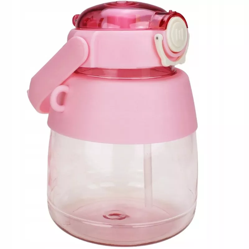 Borraccia Extralink per scuola con cannuccia e tracolla 1 L rosa