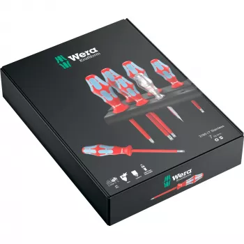 Wera 3160 i/7 Rack 05022728001 set di cacciaviti VDE 7 pz. punta taglio/punta a croce PH (05022728001)