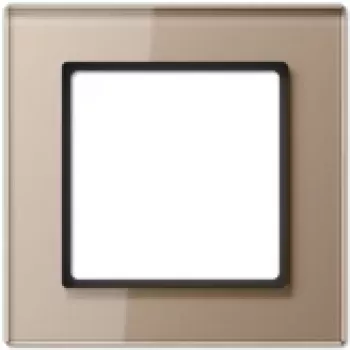Placca per interruttore a parete JUNG AC 581 GL CH vetro champagne 84×84 mm