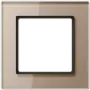 Placca per interruttore a parete JUNG AC 581 GL CH vetro champagne 84×84 mm