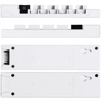 Hub USB e PWM Lian Li EDGE HUB EG-HUB01W — 4× USB, 6× PWM, Bianco