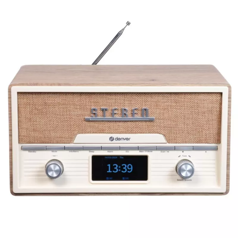 Lettore CD personale Denver MDA-525LW legno 10 W DAB+ FM