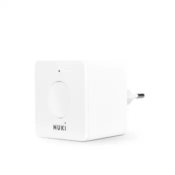 Ripetitore di segnale wireless per smart home NUKI Bridge — Bluetooth/WLAN, 230V, portata fino a 10 m, 60×60×50 mm, bianco