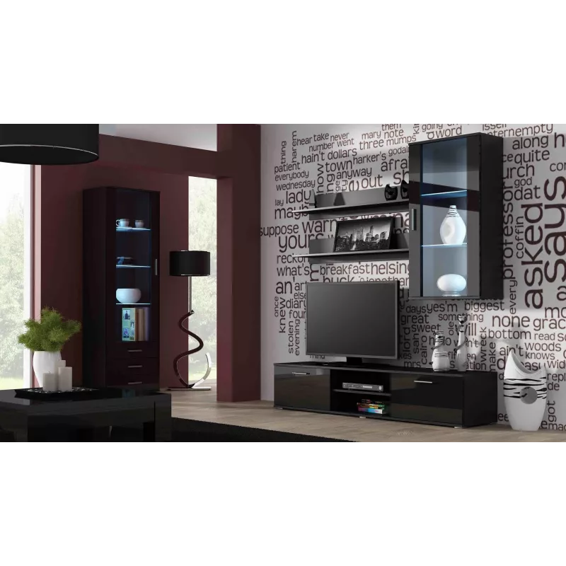 Cama supporto TV SOHO 180 nero/nero lucido