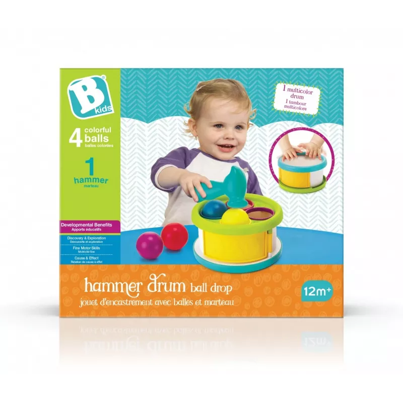 Gioco martello a palline B-kids 1164883N con palline colorate e suoni musicali