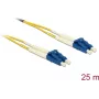Cavo in fibra ottica DELOCK 80158 OS2 25 m, 2x LC a 2x LC, 9 µm, full duplex, giallo/blu