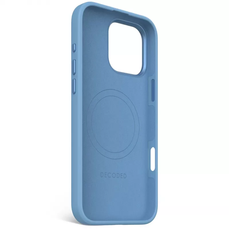 Decoded D25IPO16PMBCS9AE AntiMicrobial cover posteriore in silicone per iPhone 16 Pro Max, azzurra