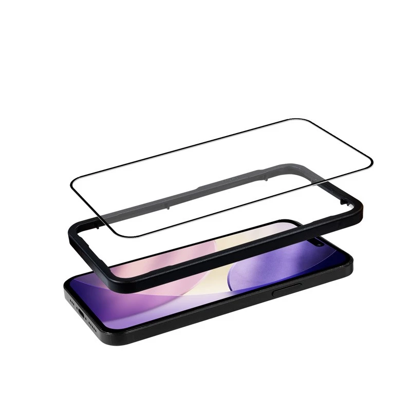 Cornice di montaggio per vetro temperato protettivo di Crong per iPhone 17 (modello CRG3DAGIP1763)