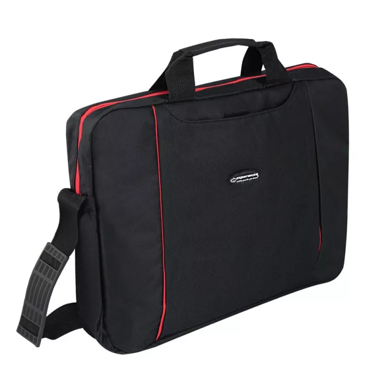 Borsa top loader Esperanza SALERNO 39,6 cm (15,6) nero, rosso