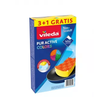 Spugna Vileda Pur Active Colors 4 pz.