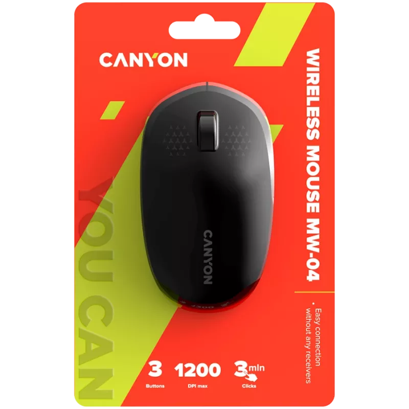 CANYON mouse MW-04 3 tasti BT wireless nero