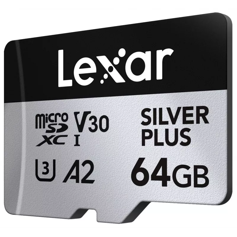 Scheda MicroSD Lexar 64 GB UHS-I Classe 3 SILVER PLUS