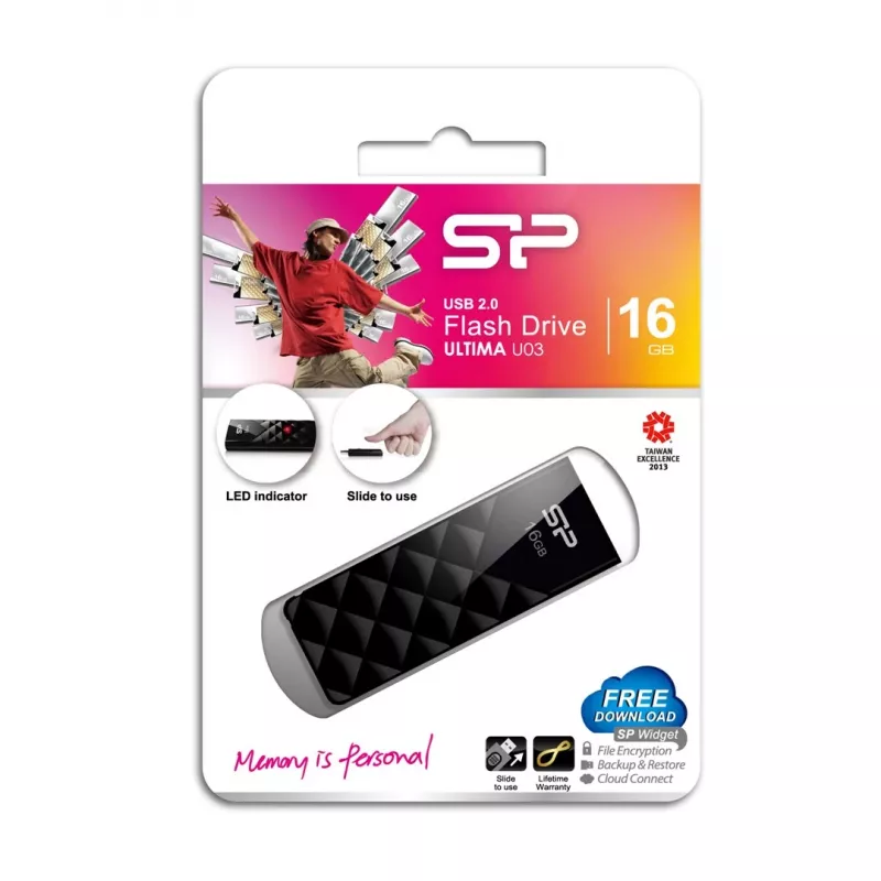 Chiavetta USB Silicon Power Ultima U03 16 GB USB Type-A 2.0 nera