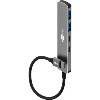 Goobay hub USB slim 4 porte USB-C a/USB-A 5 Gbit/s - -connettore maschio USB 3.2> (79159)