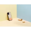 Custodia protettiva Man and Wood per iPhone 12 mini — fiore rosa su nero