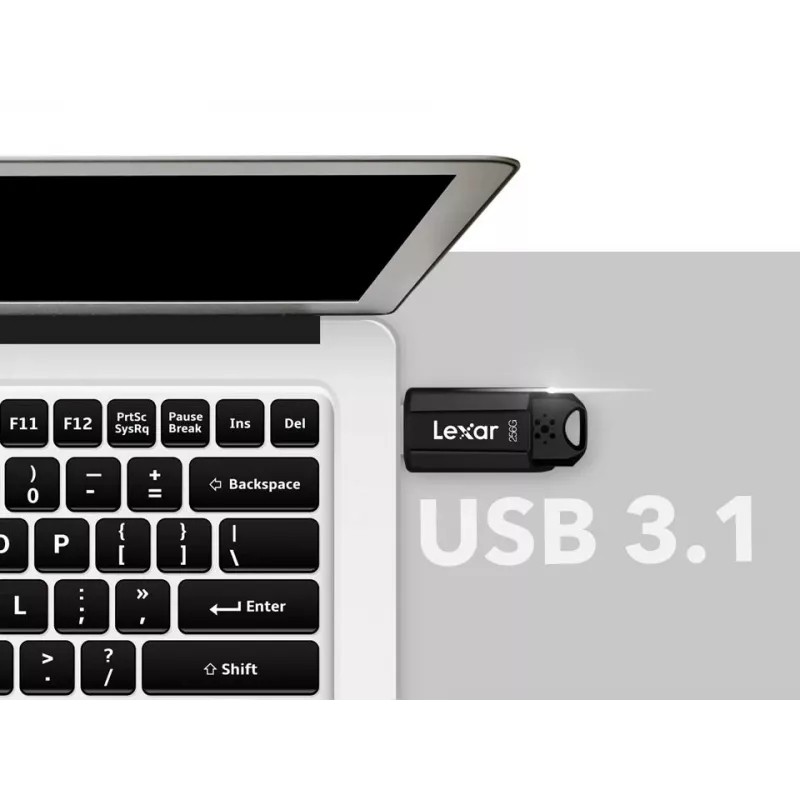 Chiavetta USB Lexar JumpDrive S80 256 GB, USB Type-A, USB 3.2 Gen 1, nero, 20 g