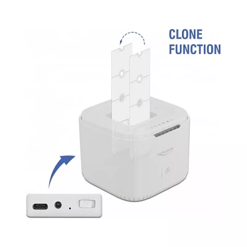 Case per SSD DeLOCK 63331 bianco M.2