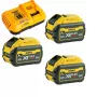 Set batteria e caricabatterie DeWalt DCB118X3 — batteria Li-Ion 9 Ah con caricabatterie