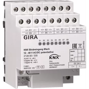 Ingresso binario 8 canali KNX 12-8V AC/DC 212800 (212800)