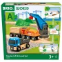 Brio World Set di partenza treno merci con gru